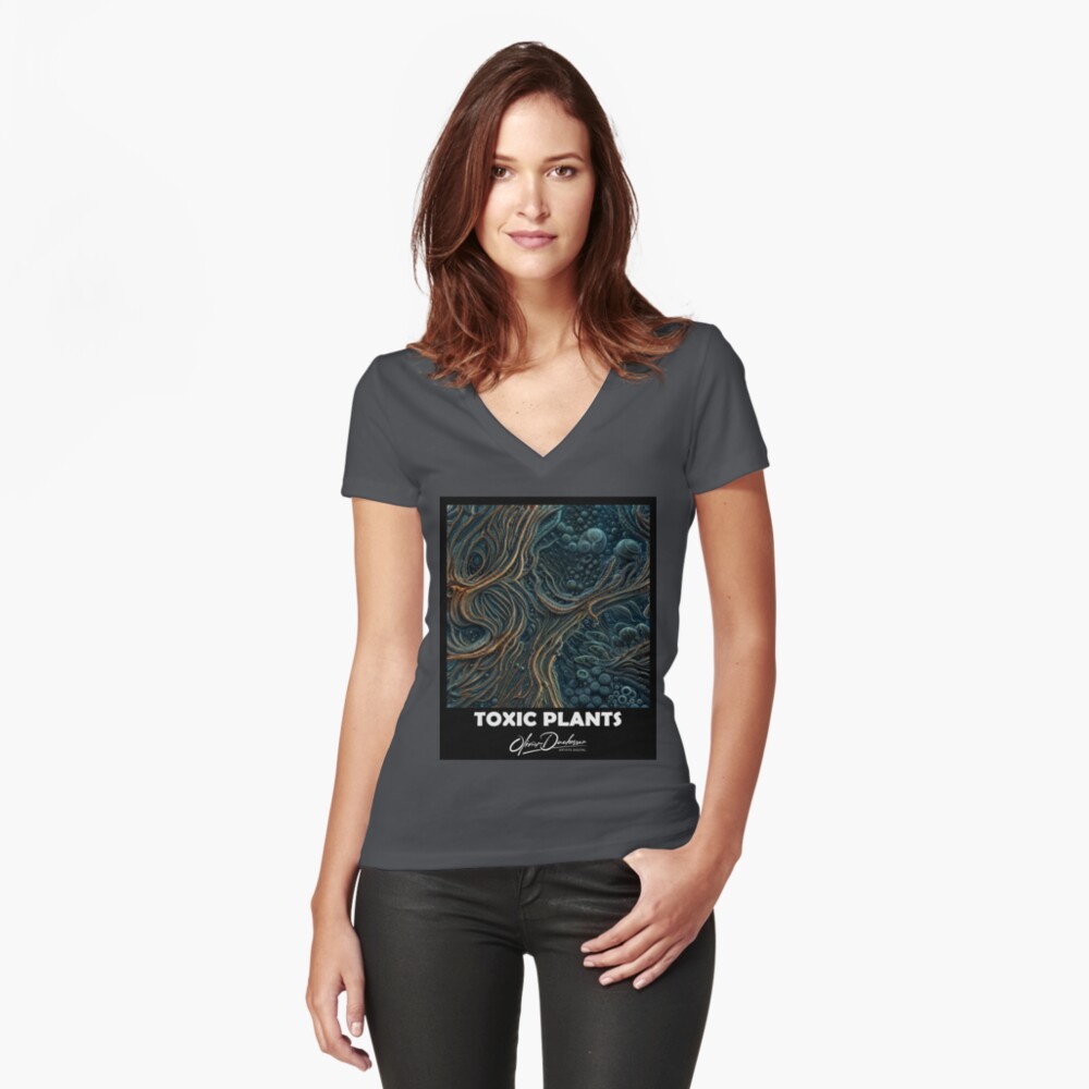 Aperçu de l'œuvre T-shirt moulant col V créée et vendue par oduchossoir.