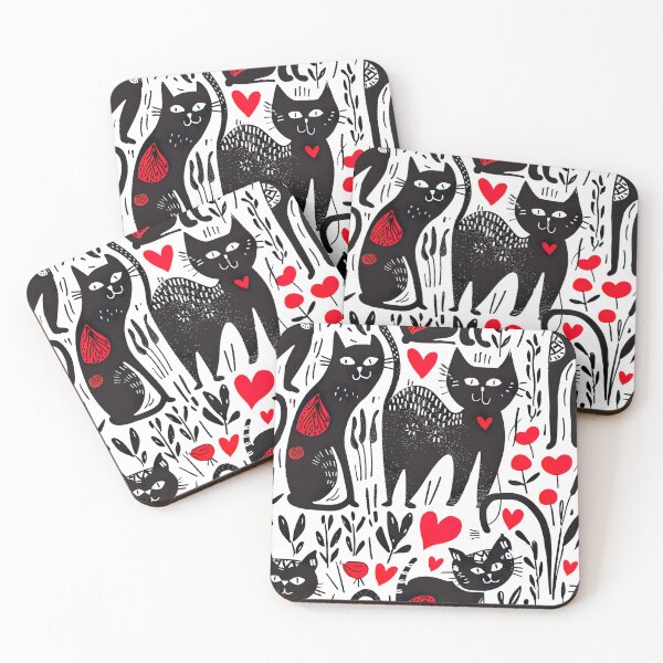 Item preview, Doodle Cat Pattern designed and sold by miss-keysmash.