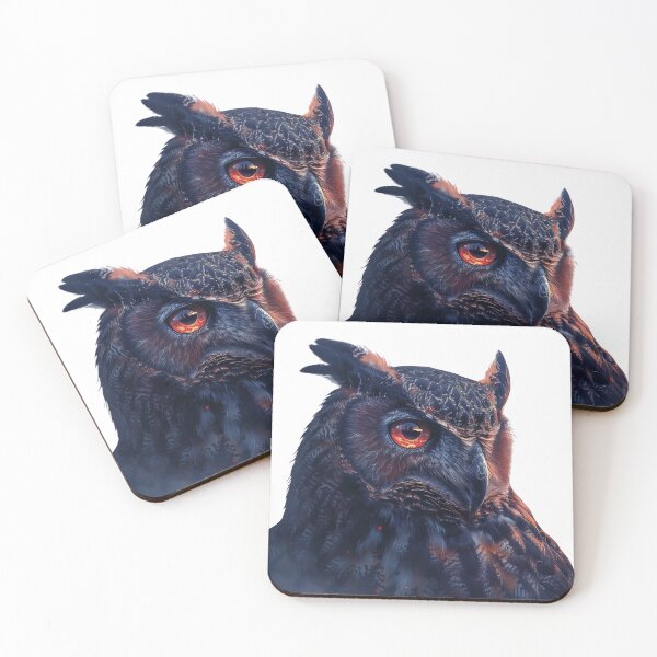 Item preview, Fiery Owl of the Burning Dusk designed and sold by palmyst.
