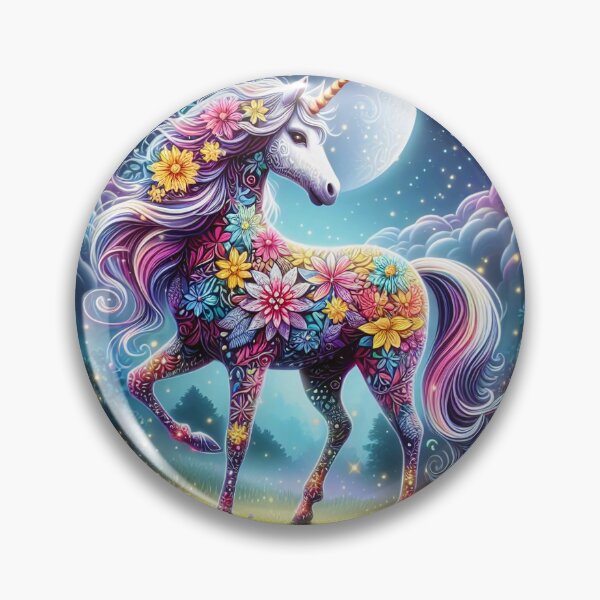 Item preview, Flower Unicorn designed and sold by rainsdesigns.