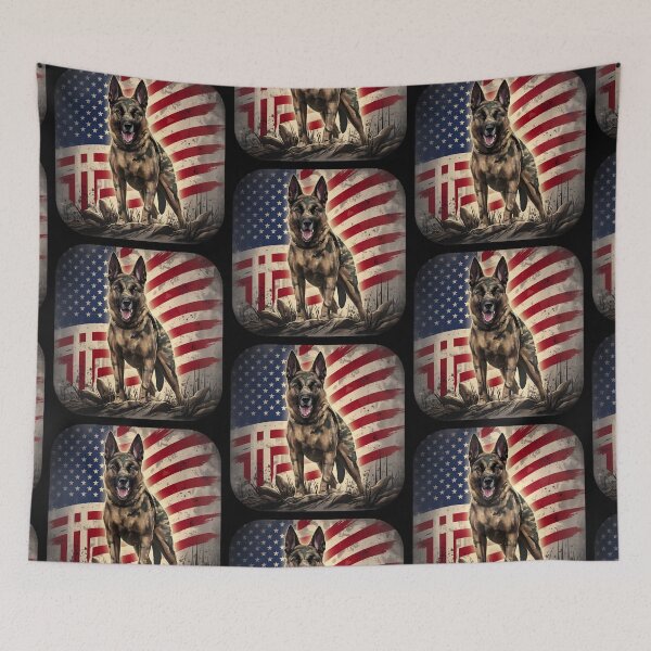 Item preview, Tough Cameo American German Sheppard 4th of July designed and sold by PlanetMarker.