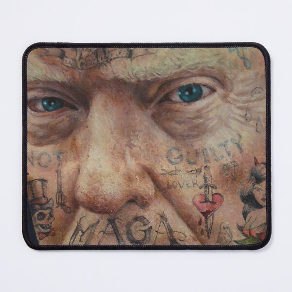Item preview, Cell Block Don | Crazy MAGA Tattoos | Donald Trump Portrait | USA Portrait | Trump Art Original Oil Painting | Cartel Don designed and sold by Tyler Tilley.