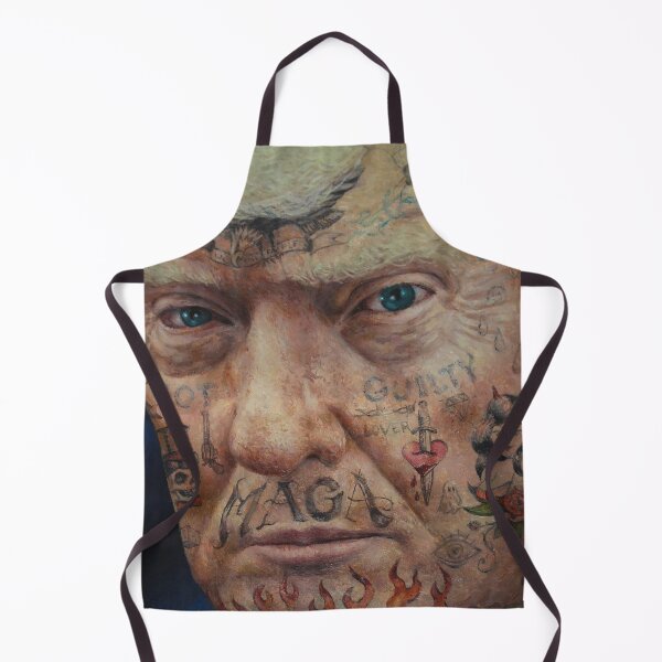 Item preview, Cell Block Don | Crazy MAGA Tattoos | Donald Trump Portrait | USA Portrait | Trump Art Original Oil Painting | Cartel Don designed and sold by Tyler Tilley.