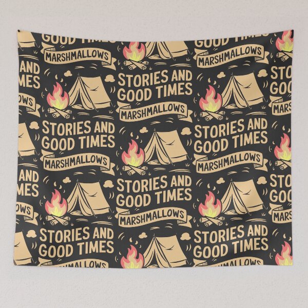 Item preview, MARSHMALLOWS STORIES AND GOOD TIMES: Camping Fire Memories designed and sold by SplashTastic.
