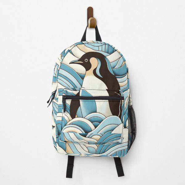 Item preview, Sky Blue Cream Ocean Waves And Cute Penguin designed and sold by PenguinForests.