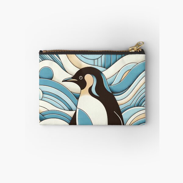 Item preview, Sky Blue Cream Ocean Waves And Cute Penguin  designed and sold by PenguinForests.