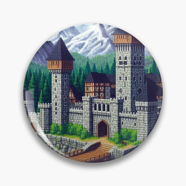 Item preview, Skyrim Wooden Bridged Castle Pixel Artwork designed and sold by Jake-Carter0.