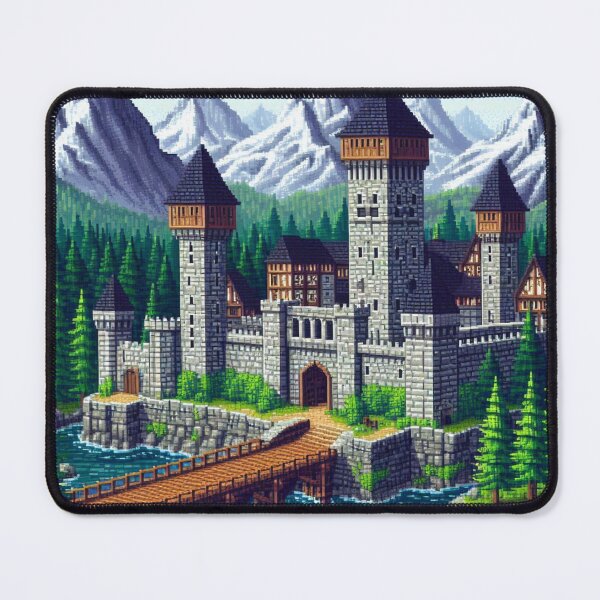 Item preview, Skyrim Wooden Bridged Castle Pixel Artwork designed and sold by Jake-Carter0.