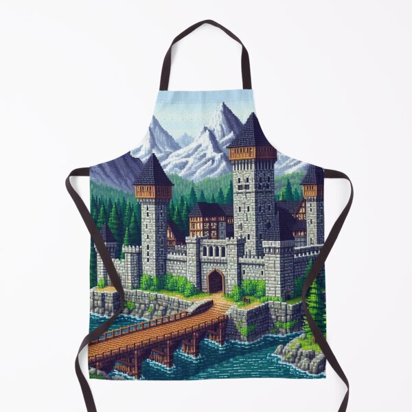 Item preview, Skyrim Wooden Bridged Castle Pixel Artwork designed and sold by Jake-Carter0.