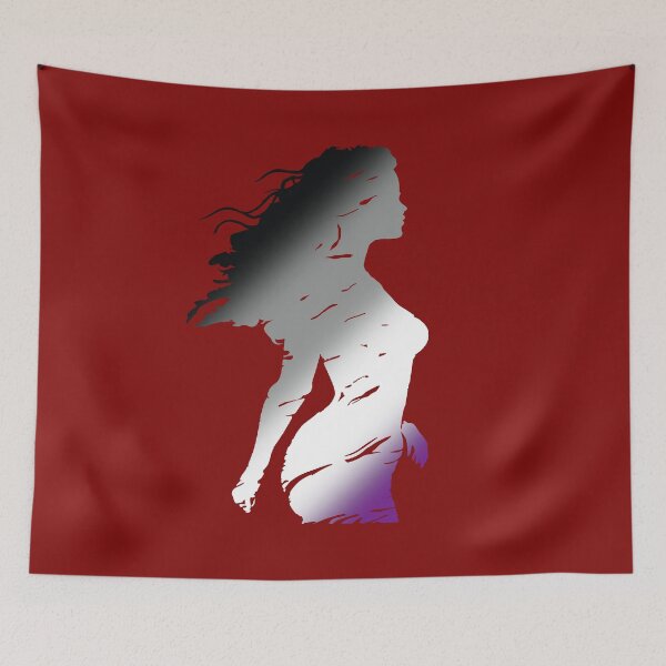 Item preview, Beautiful Silhouette of a woman in Asexual Pride Flag Colors, Ace Art designed and sold by Travelslightly.