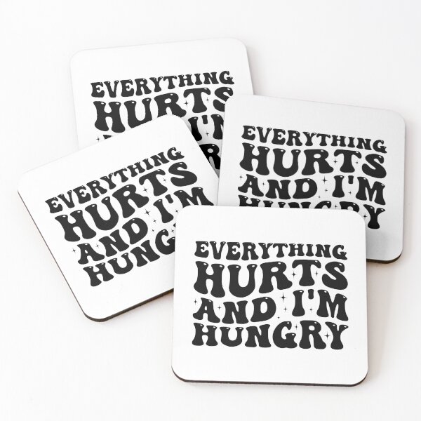 Item preview, Everything Hurts and I'm Hungry, Funny Fitness Meme designed and sold by Singhe Design.