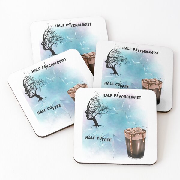 Item preview, Half Psychologist Half Coffee Funny Psychologist Gift psychoanalysis,  psychologist designed and sold by Mikusia.