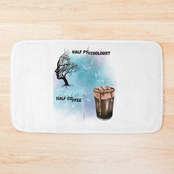 Item preview, Half Psychologist Half Coffee Funny Psychologist Gift psychoanalysis,  psychologist designed and sold by Mikusia.