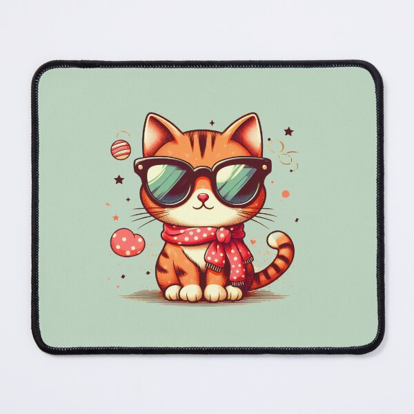 Item preview, Retro Kawaii Orange Tabby Cat with Wayfarer Sunglasses designed and sold by adriana-holmes.