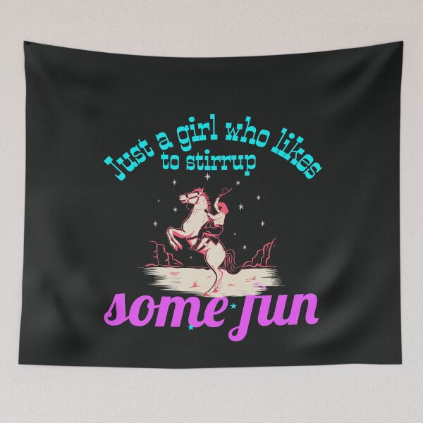 Item preview, Just a girl who likes to stirrup some fun horse puns designed and sold by funpunsteeshop.