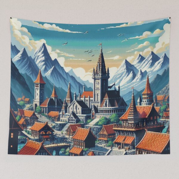 Item preview, Skyrim Town With Small Castle designed and sold by Jake-Carter0.