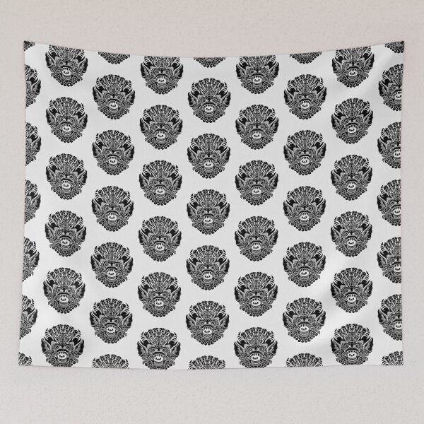 Item preview, YEK THAI Face  lai thai traditional in classic Black designed and sold by Bspaces.