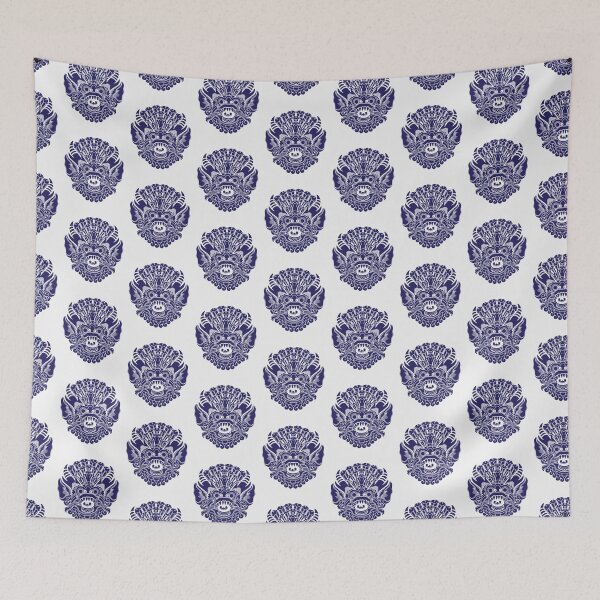 Item preview, YEK THAI Face  lai thai traditional in classic Blue designed and sold by Bspaces.