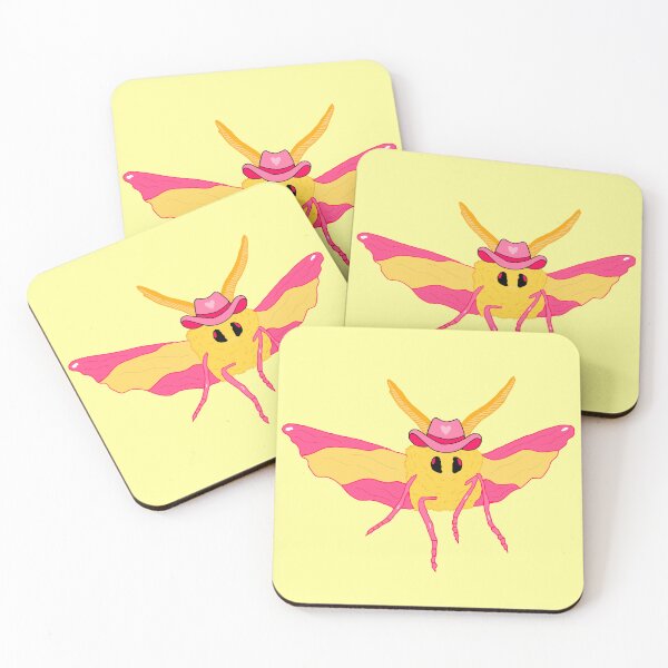 Item preview, Pink rosy moth with cowboy hat designed and sold by theniamhmachine.