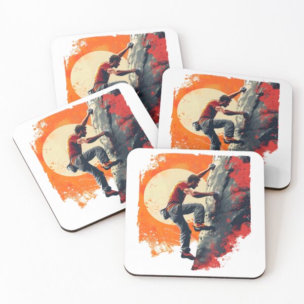 Item preview, A men climbs up on a rock outdoors designed and sold by Bouldershop.