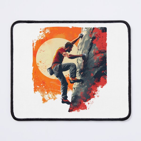 Item preview, A men climbs up on a rock outdoors designed and sold by Bouldershop.