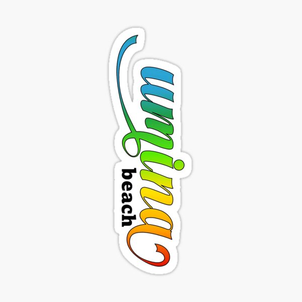 Item preview, Umina Beach Lettering - Rainbow Script and Black Text  designed and sold by Corinne Alexa Jackson.