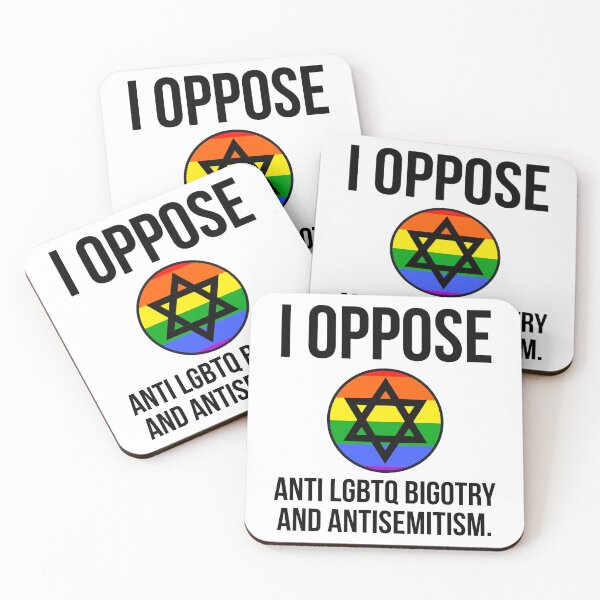 Item preview, I oppose anti LGBTQ bigotry and antisemitism  designed and sold by Rachel the Artist .