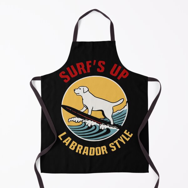 Item preview, Cool Labrador Surfing With Yellow Sun Background designed and sold by ILOVEART247.