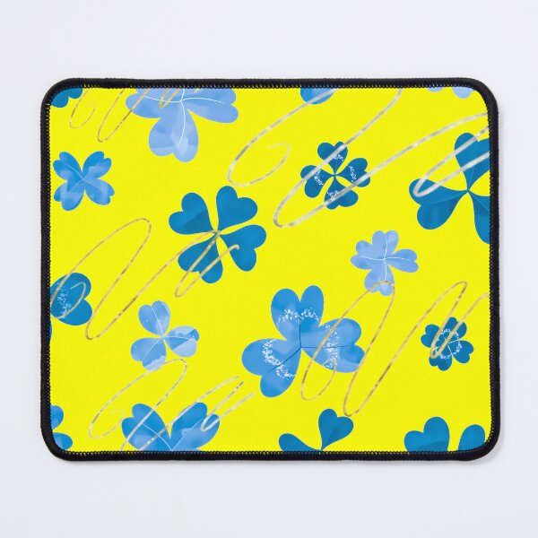 Item preview, Blue, Silver & Yellow Leaves Pattern  designed and sold by Pattern Hub.