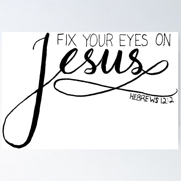 Item preview, Hand Drawn Verse Hebrews 12:2 designed and sold by SingeDesigns.