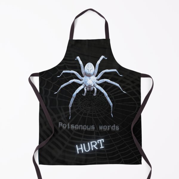 Item preview, Poisonous words hurt, white spider graphics designed and sold by silent-violin.