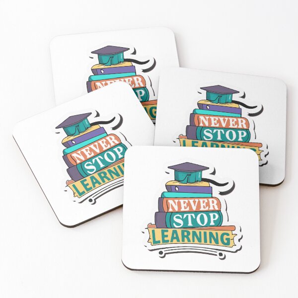 Item preview, Never Stop Learning - Graduation Cap & Books designed and sold by NiftyWrx.