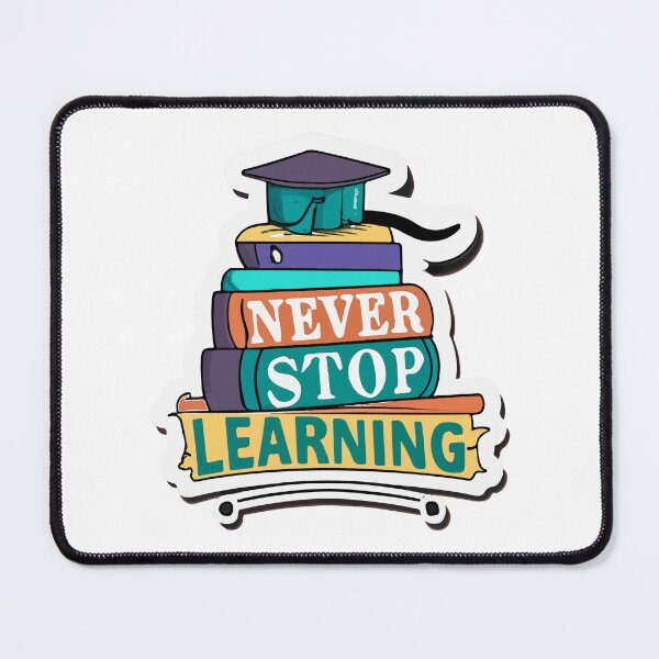Item preview, Never Stop Learning - Graduation Cap & Books designed and sold by NiftyWrx.