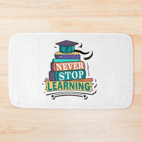 Item preview, Never Stop Learning - Graduation Cap & Books designed and sold by NiftyWrx.