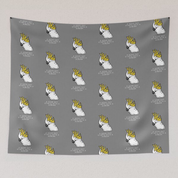 Item preview, Good Day Starts with a Scream Funny Cockatoo Meme designed and sold by sydney-syder.
