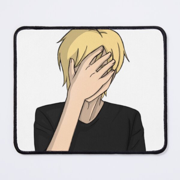 Item preview, Ash Lynx facepalm (Banana Fish) designed and sold by rksharkd98.