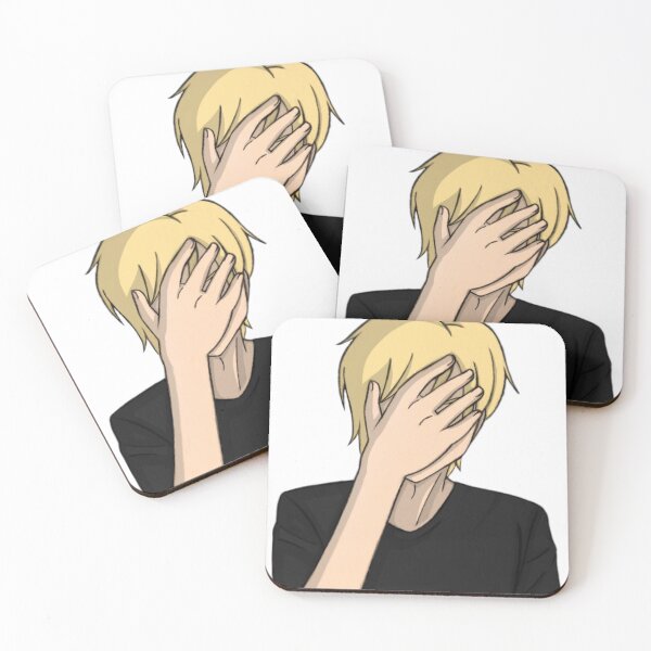Item preview, Ash Lynx  facepalm  (Banana Fish)  designed and sold by rksharkd98.