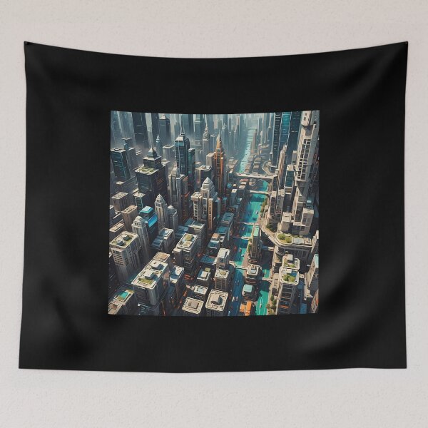 Item preview, Futuristic Cityscape designed and sold by AICreativeArts.