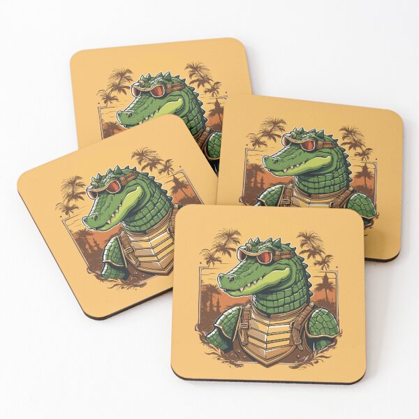 Item preview, Cool Armored Crocodile designed and sold by WildlifeInc.
