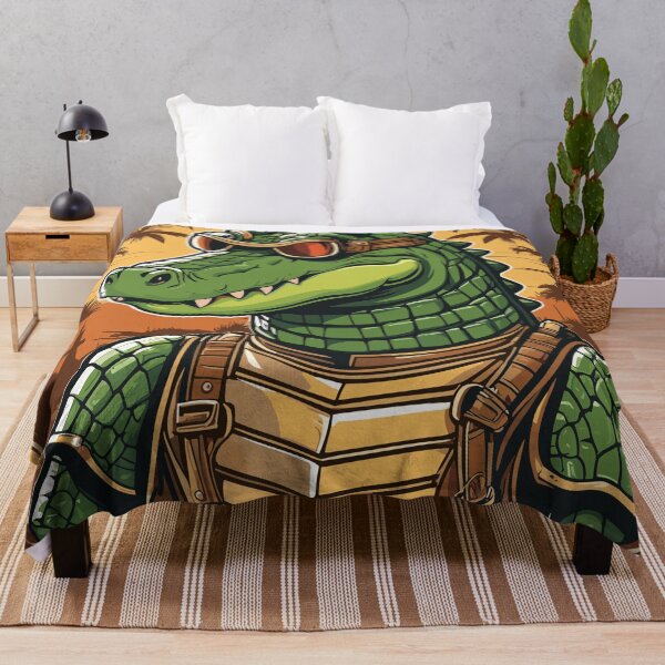 Item preview, Cool Armored Crocodile designed and sold by WildlifeInc.