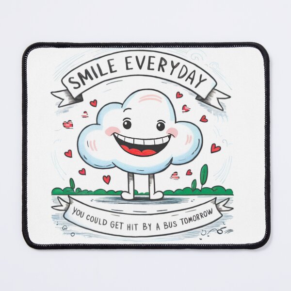 Item preview, Smile Everyday, FunnyFits, FunnyFits70, Humor, Funny, Silly, Cloud, Bus, laughter, happiness, Sticker designed and sold by FunnyFits70.
