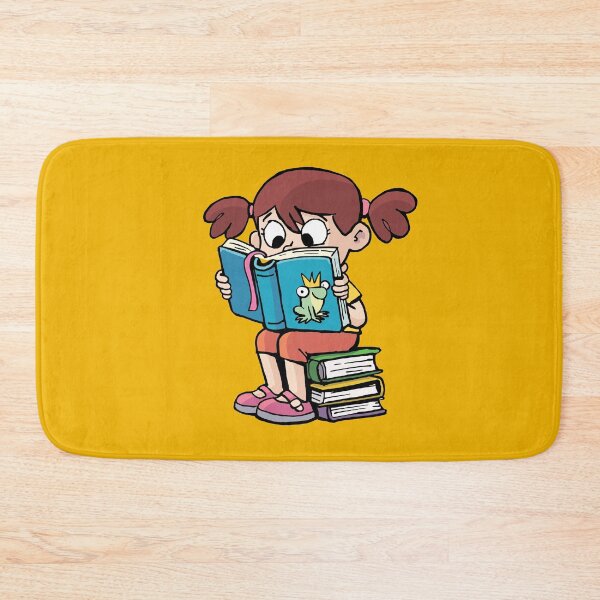 Item preview, girl is sitting on the books and reading a book designed and sold by duxpavlic.
