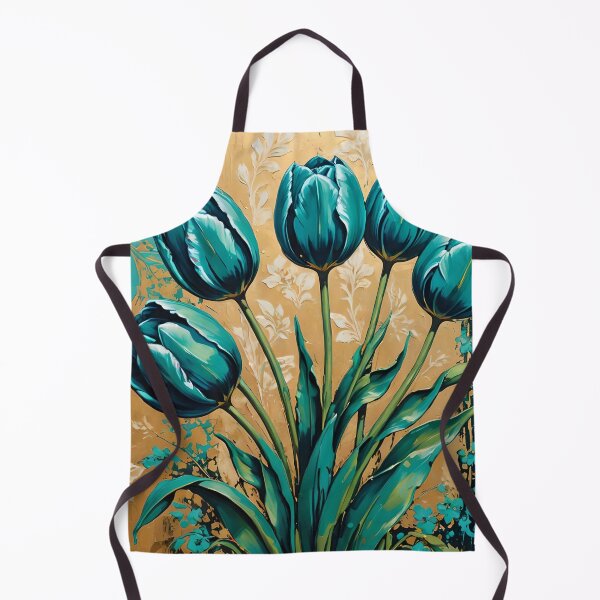 Item preview, Teal Tulips In Damask designed and sold by DesignsByPrnces.