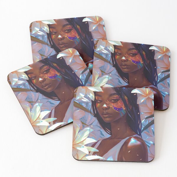 Item preview, Orchid Aesthetic Cute Floral Black Girl designed and sold by The Deep Studio.