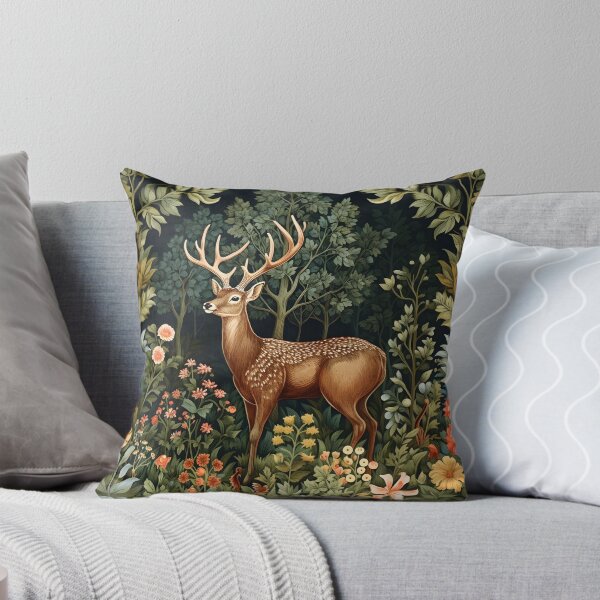 Artikel-Vorschau von Vintage Waldhirsch im William Morris Stil, designt und verkauft von Marina3333.