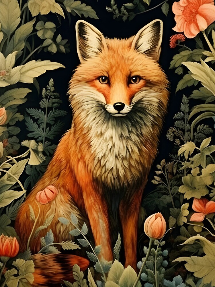 Thumbnail 4 von 4, iPhone-Hülle, Vintage Waldfuchs im William Morris Stil designt und verkauft von Marina3333.
