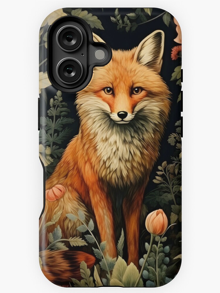 Thumbnail 1 von 4, iPhone-Hülle, Vintage Waldfuchs im William Morris Stil designt und verkauft von Marina3333.