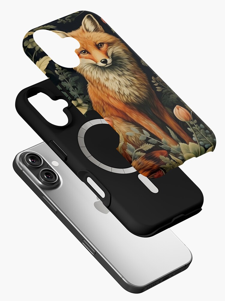 Thumbnail 2 von 4, iPhone-Hülle, Vintage Waldfuchs im William Morris Stil designt und verkauft von Marina3333.