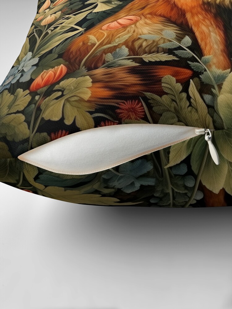 Thumbnail 2 von 4, Kissen, Vintage Waldfuchs im William Morris Stil designt und verkauft von Marina3333.