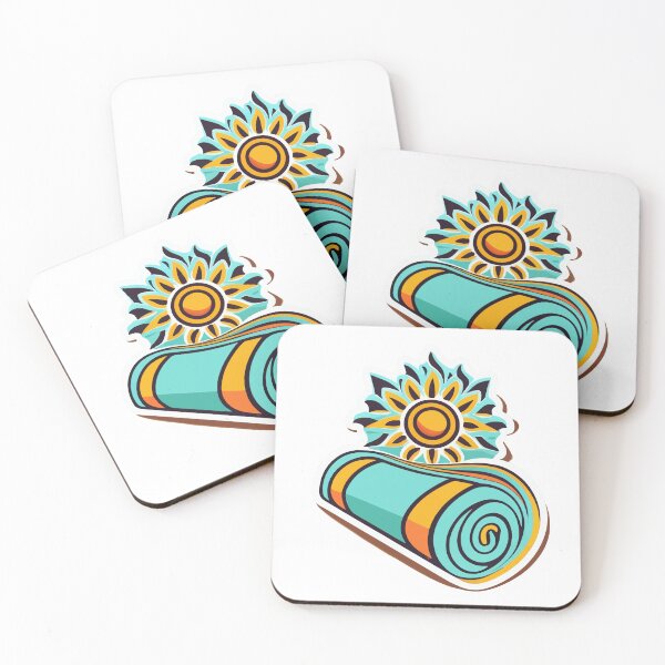 Item preview, Sun Salutation Yoga Mat Illustration designed and sold by NiftyWrx.
